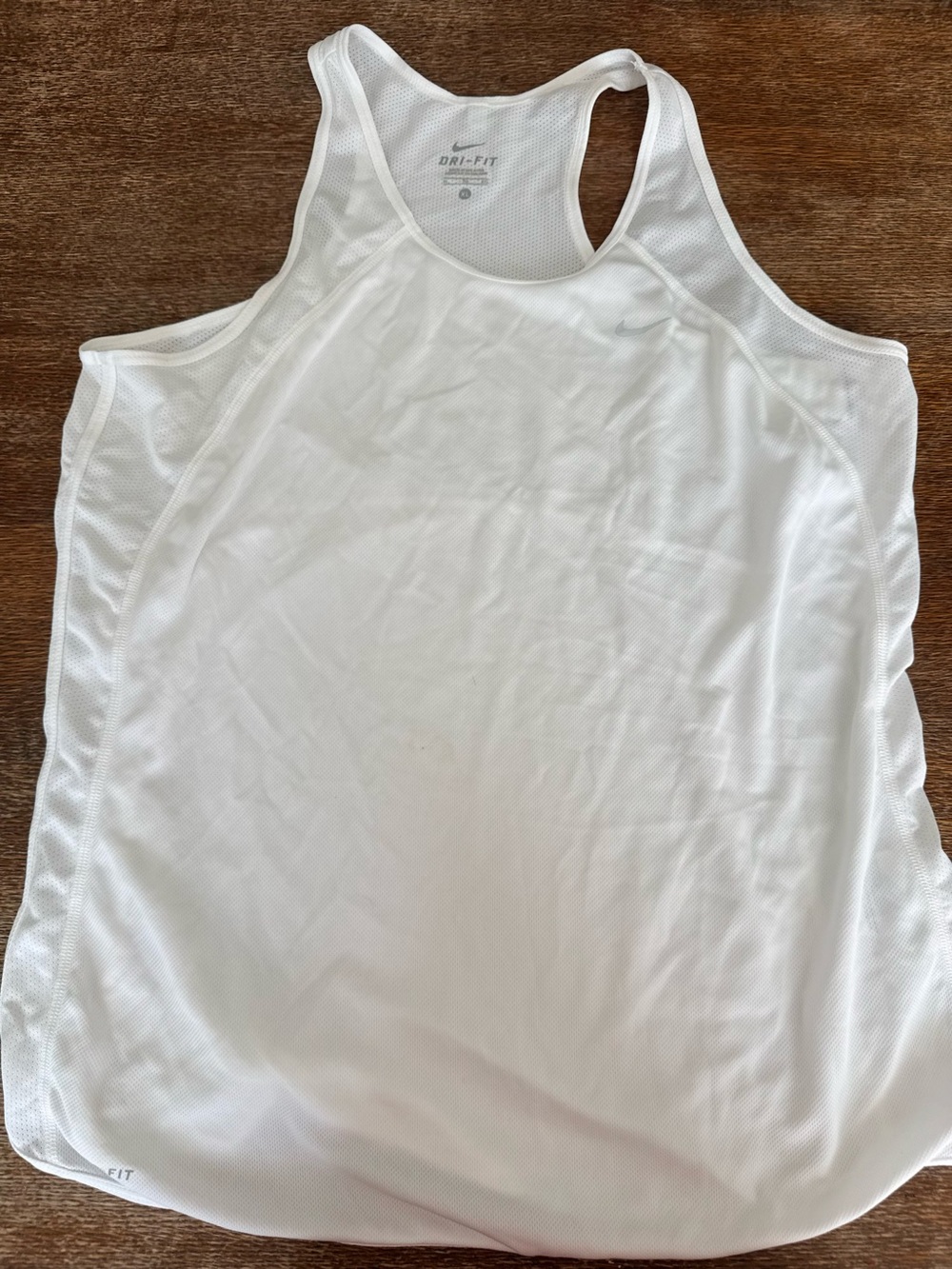 Nike White Performance Racerback Tank